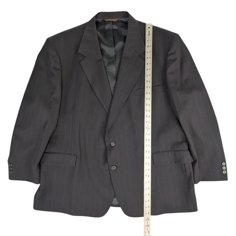Botany 500 Couture Mens 52R Pinstripe Suit Charcoal Gray Wool Blend 2-Piece USA - Picture 7 of 15